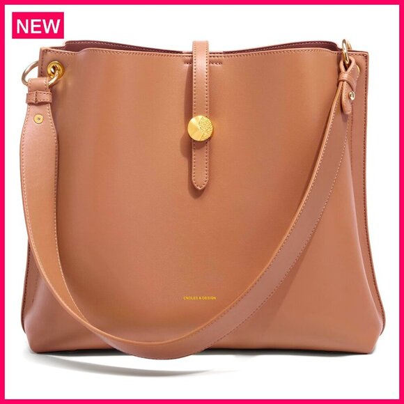 Handbags - Genuine Leather Tote Bag Large Capacity Adjustable Shoulder Strap